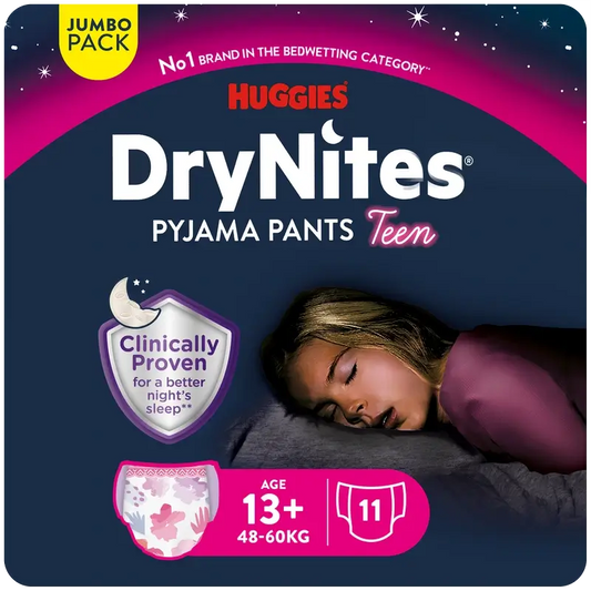 Drynites Taglia +13 Pannolini da notte per bambina, 11 pezzi