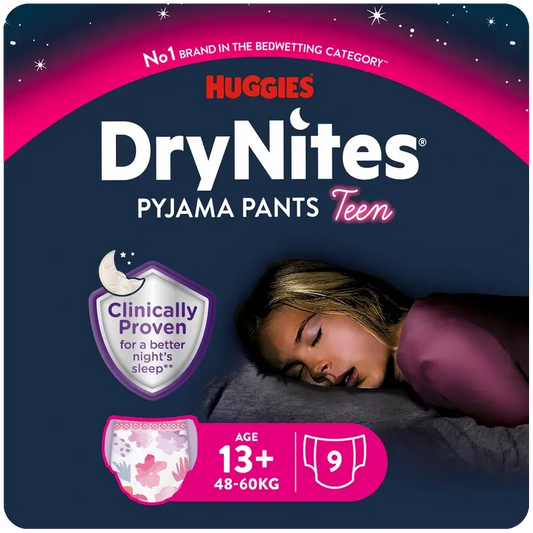 Drynites Taglia +13 Pannolini da notte per bambine , 9 pezzi