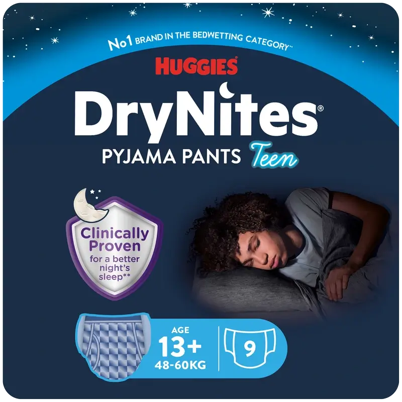 Drynites Taglia +13 Pannolini da notte per bambini , 9 pezzi