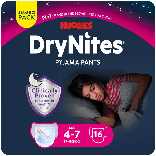 Drynites Pannolini da notte per bambine taglia 4-7, 16 pz.