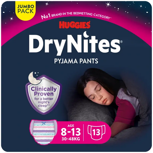 Pannolini da notte per bambina Drynites taglia 8-13, 13 pezzi