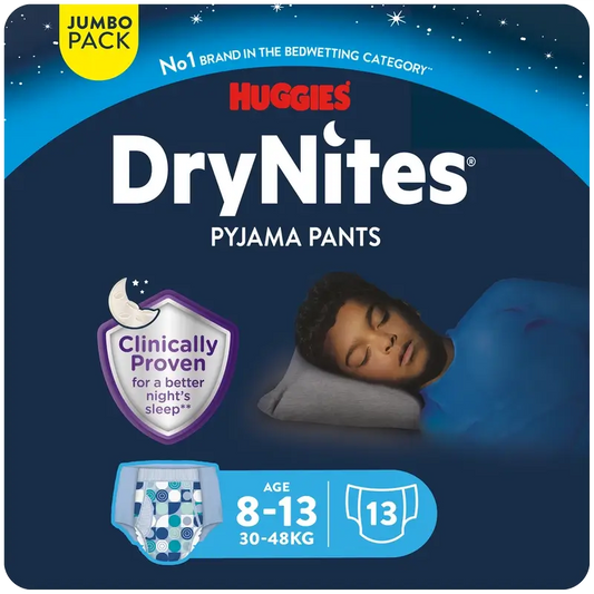 Drynites Taglia 8-13 Pannolini da notte per bambini, 13 pezzi.