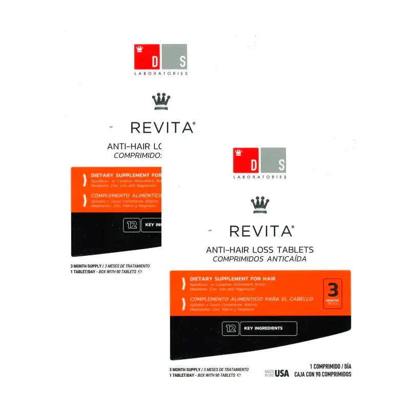 Ds Laboratories Revita Compresse Anti-Capelli, Confezione 2 x 90 unità