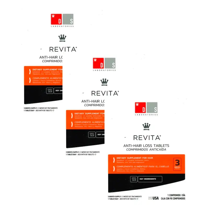 Ds Laboratories Revita Compresse Anti-Capelli, Confezione 3 x 90 unità