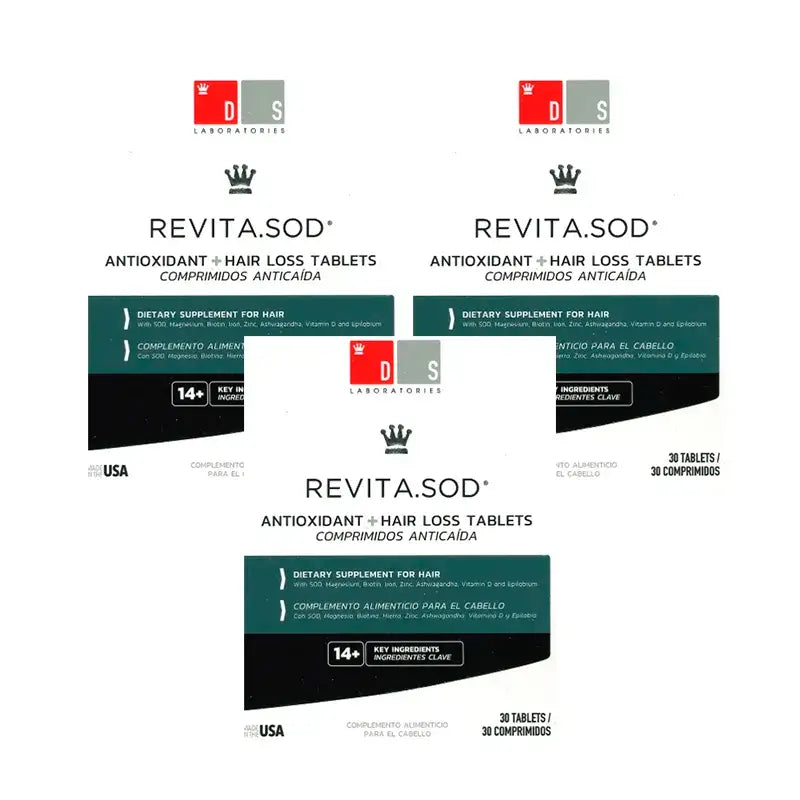 Ds Laboratories Revita Sod Compresse Anti-Caduta, Confezione 3 x 30 unità
