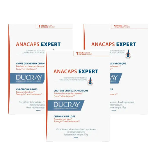 Ducray Anacaps Expert Integratore anticaduta, confezione da 3 x 30 capsule