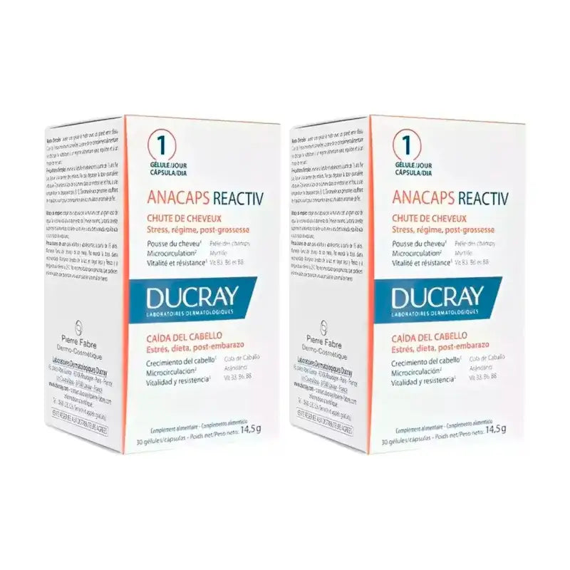 Ducray Anacaps Reactiv, confezione 2 x 30 capsule