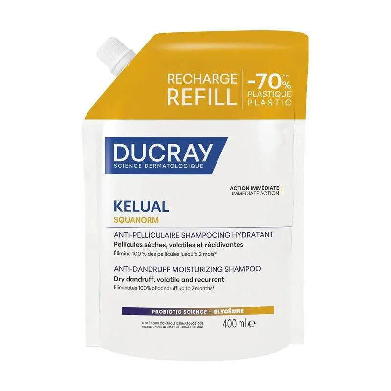 Ducray Kelual Squanorm Ch C Ricarica Eco a secco, 400 ml