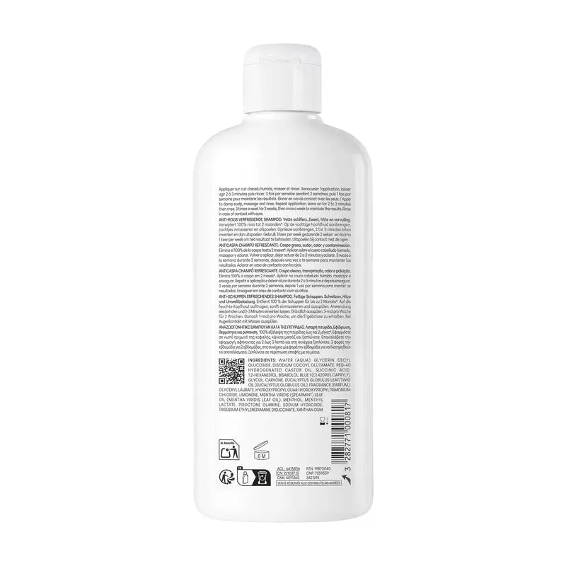 Ducray Kelual Squanorm Shampoo rinfrescante, 400 ml