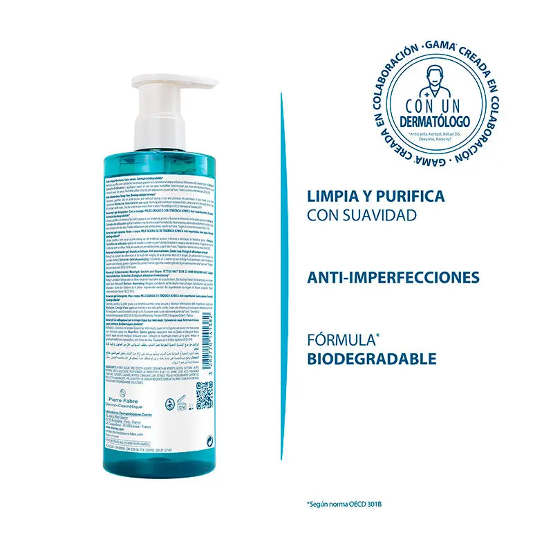 Ducray Keracnyl Gel detergente 400 ml