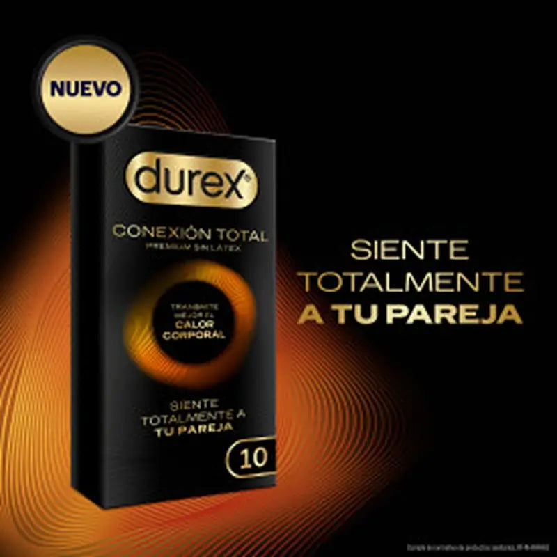 Durex Total Connection Ultra Thin Plus Profilattici Senza Lattice Tecnologia Body Feel, 10 Profilattici