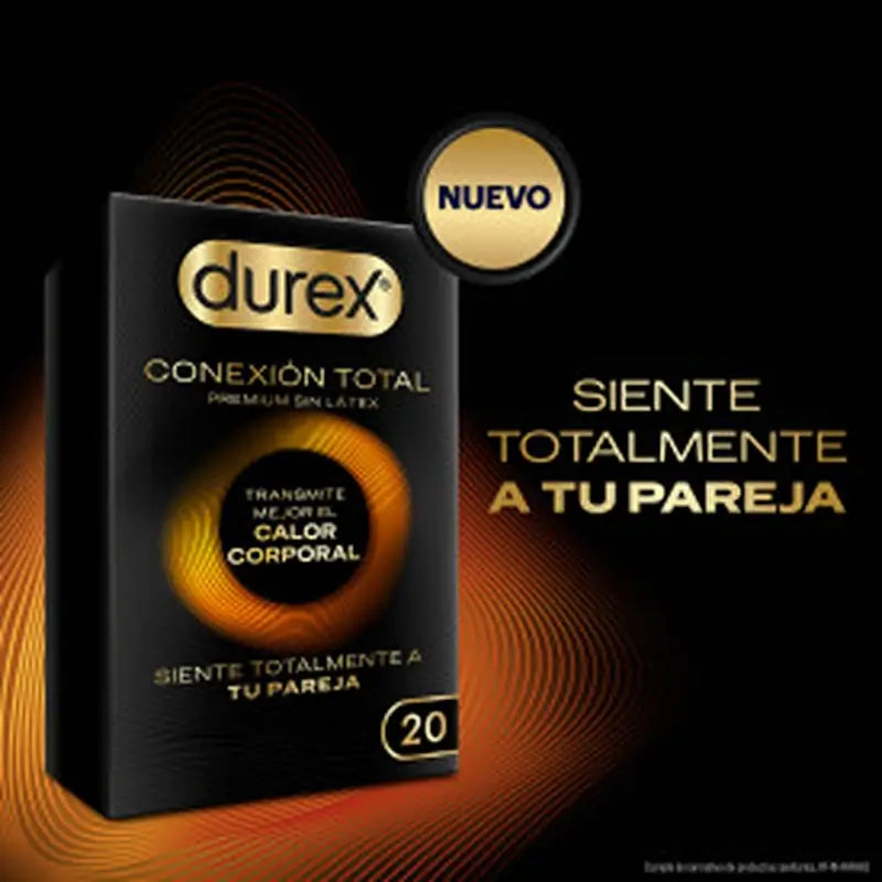 Durex Total Connection Ultra Thin Plus Preservativo senza lattice con tecnologia Body Feel, 20 preservativi