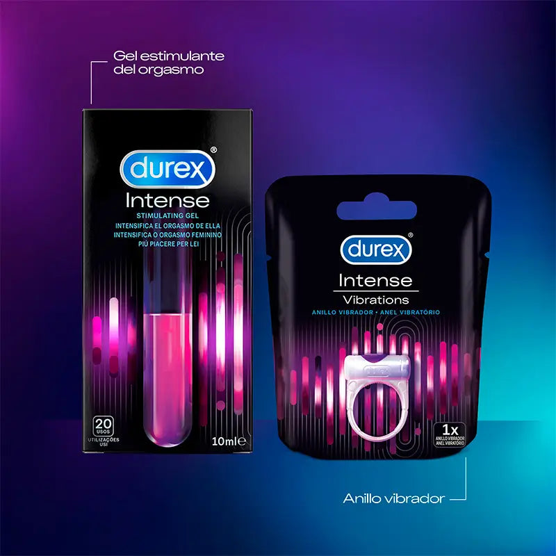 Confezione Durex Gel Orgasmico Intenso + Anello Vibrante Intenso Orgasmico
