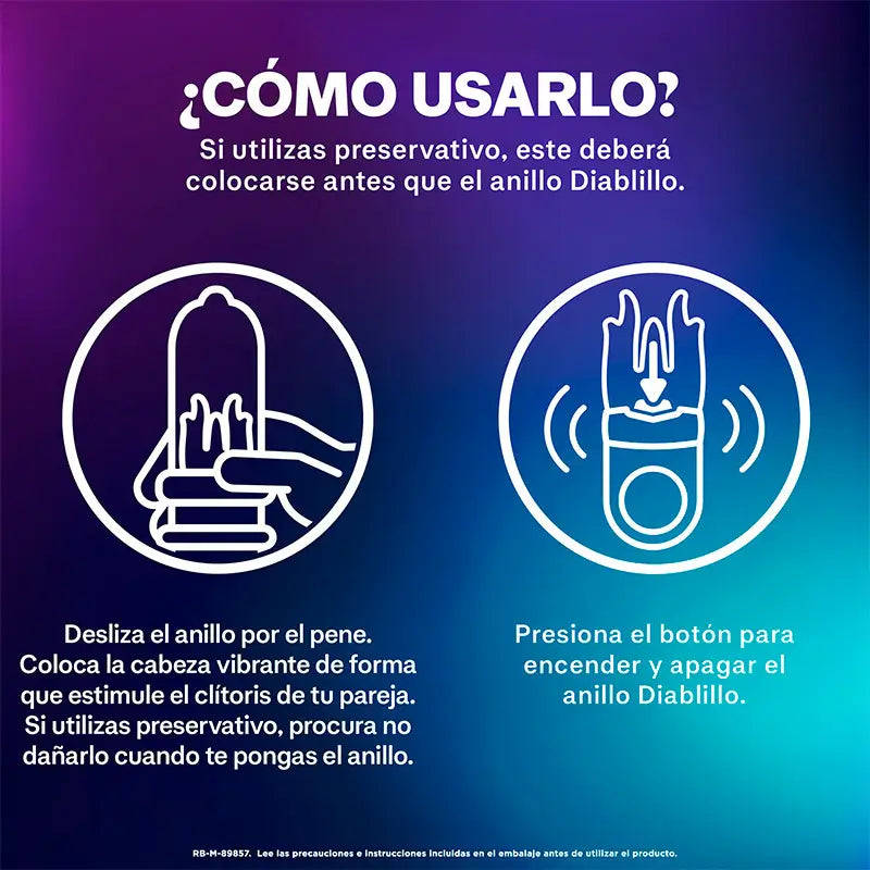 Confezione Durex Lubrificante effetto caldo + Lubrificante effetto freddo + Anello vibrante Diablillo