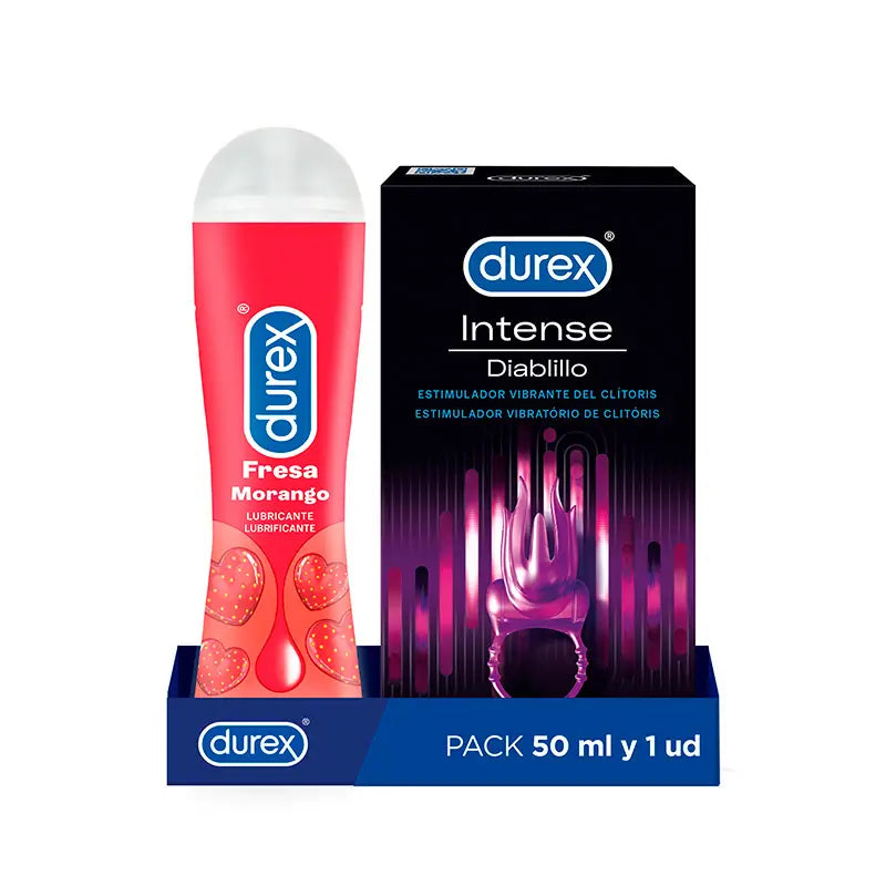 Durex Pack Lubrificante al gusto di fragola + anello vibrante Intense Orgasmic