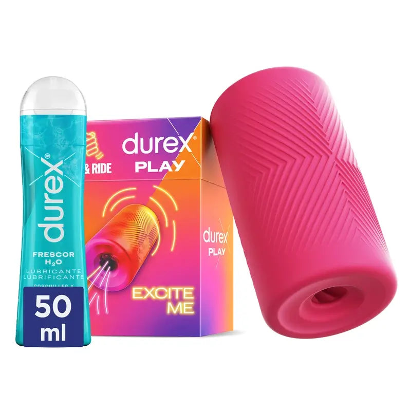 Masturbatore Durex Pack, Slide & Ride + Lubrificante Freschezza, 50 Ml