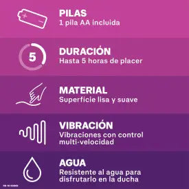 Durex Pure Fantasy Vibratore Orgasmico Intenso Pure Fantasy, Dildo Clitorideo Donna