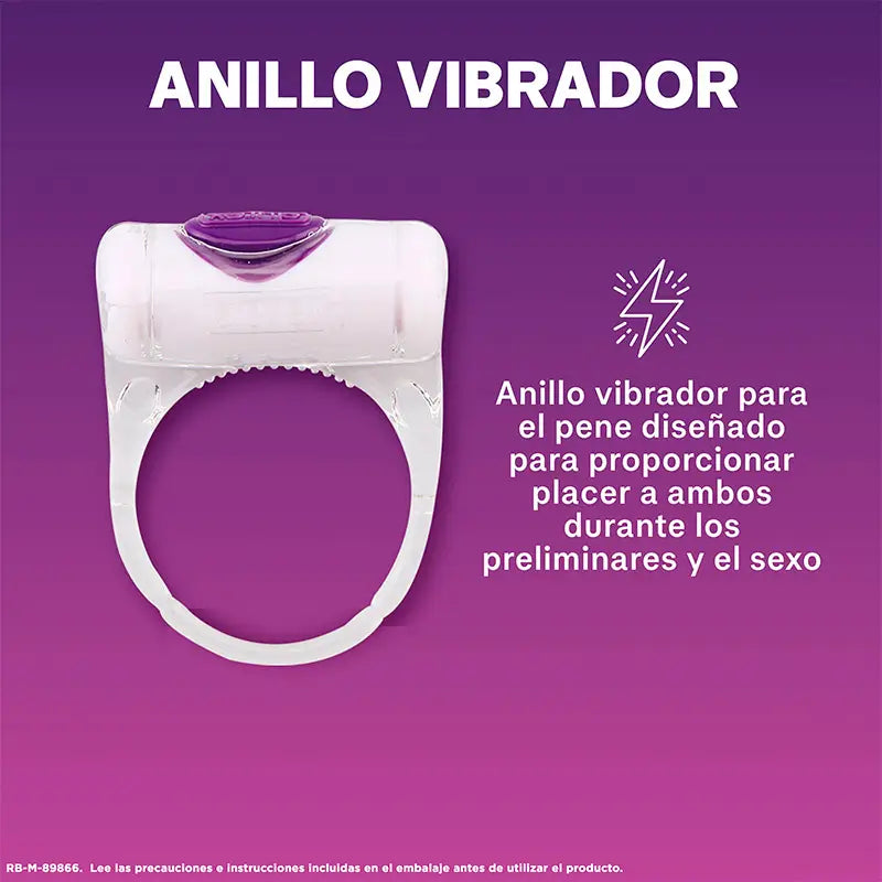 Anello vibrante Durex per giocattoli sessuali Vibrazioni orgasmiche intense Stimolatore del clitoride