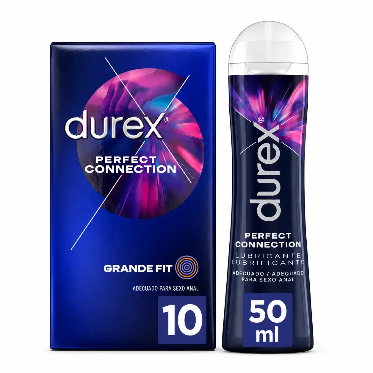 Durex Perfect Connection 12 confezioni di preservativi + lubrificante 100 ml