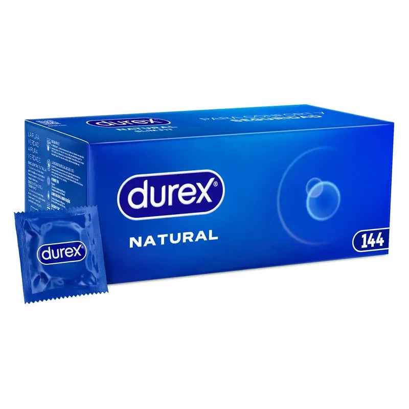 Preservativi Durex Natural Plus, confezione da 144 unità
