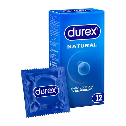Preservativi Durex Natural Plus Original, 12 pezzi.