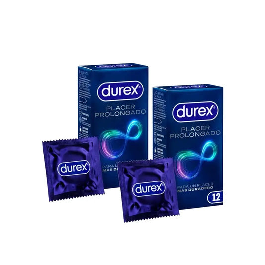 Durex Placer Prolongado Retardante, 12 preservativi, confezione da 2