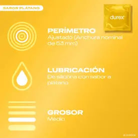 Preservativi Durex Saboreame ai gusti fruttati - Fragola, Banana, Arancia e Mela 12 unità