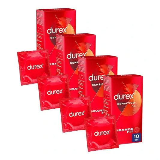 Preservativi Durex Soft Sensitive per una maggiore sensibilità Taglia Xl 10 Confezione Da 4