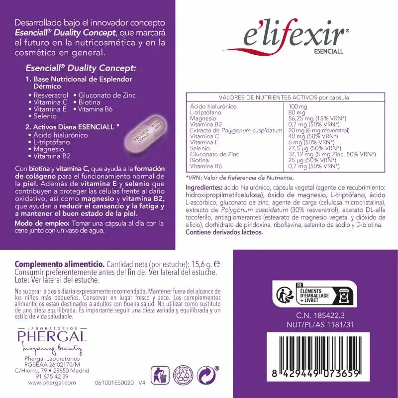 Elifexir Essential Night Beauty Cocktail Acido Ialuronico 30Capsule