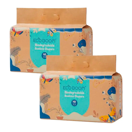 Eco Boom Pack 2X Bamboo Nappy Joy Xs 1, 68 pezzi.