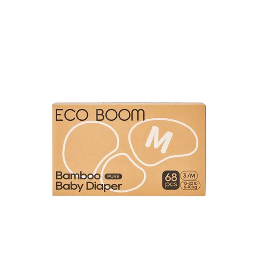 Pannolini ECO BOOM PURE 100% bambù naturale - Taglia 3/M (6-10 kg) - 68 pz.
