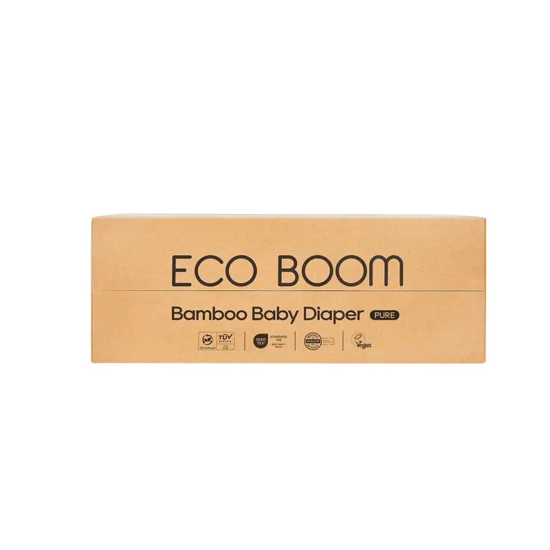 Pannolini ECO BOOM PURE in bambù 100% naturale - Taglia 4/L (9-14 kg) - 60 pz.