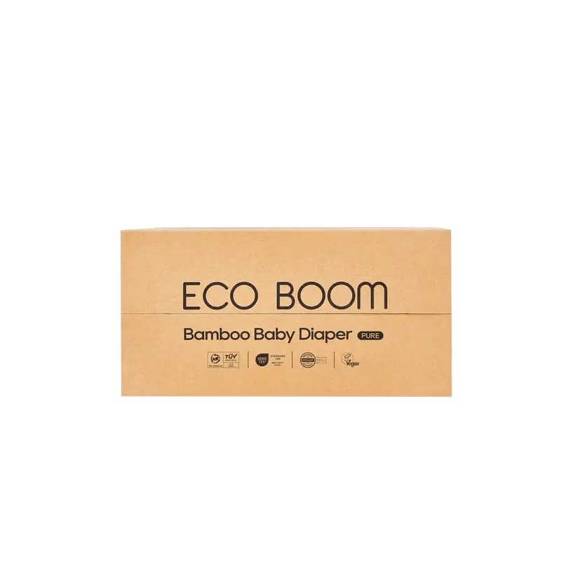 ECOBOOM PURE Pannolini in bambù 100% naturale - Taglia 5/XL (12-17 kg) - 48 pz.