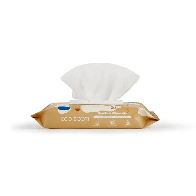 Salviette umidificate Eco Boom Bamboo, 60 pezzi.