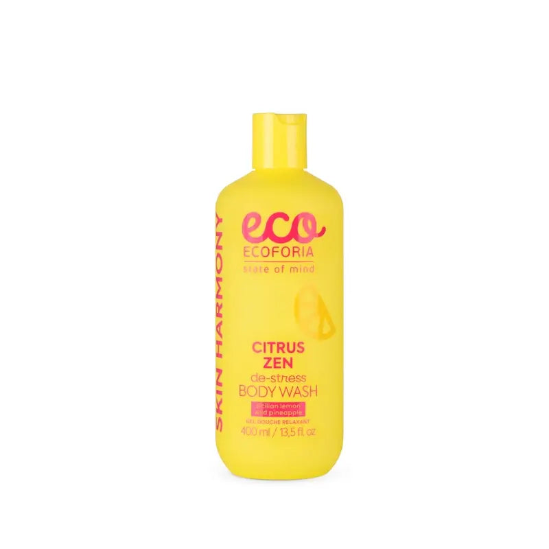 Ecoforia gel doccia antistress al limone e ananas, 400 ml