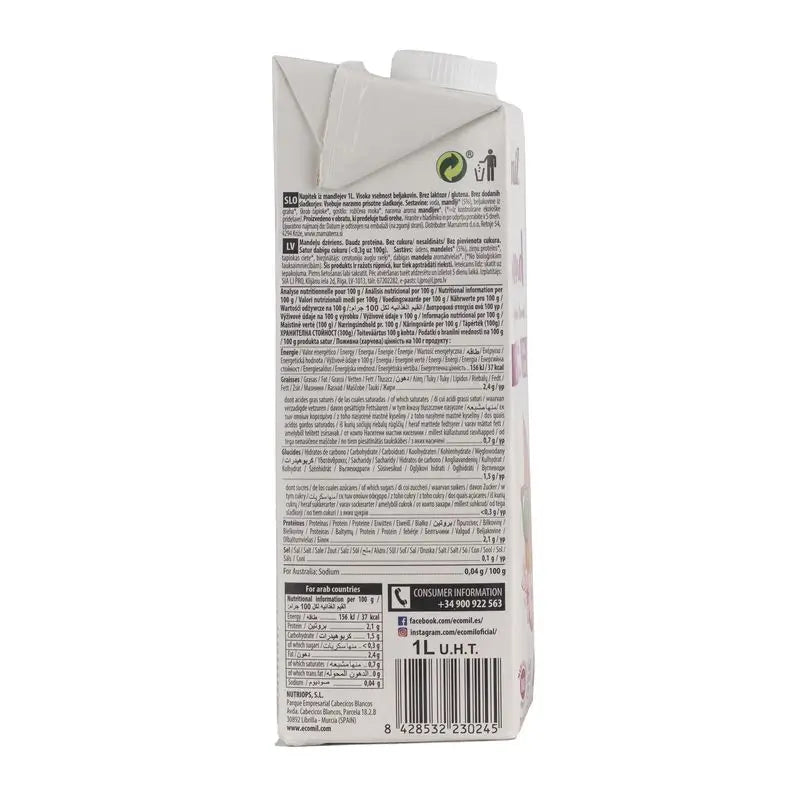 Ecomil Mandorla Natura Proteina, 1 litro