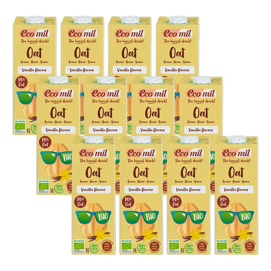 Ecomil Veggie Drink al gusto di vaniglia Bio Tetrabrik, confezione da 12 x 1 litro
