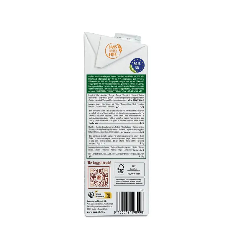 Ecomil Bevanda Vegetale Barista alla Soia Biologica, 1 litro