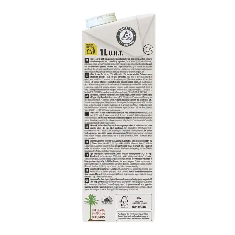 Ecomil Cocco Natura Bio, 1 L