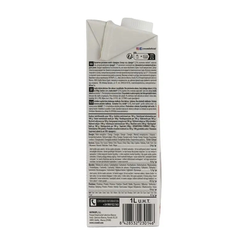 Ecomil Nocciola Natura, 1 l