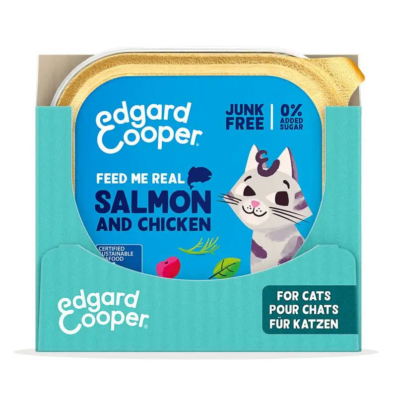 Edgard & Cooper Cibo umido per gatti adulti 16x85g Salmone Msc