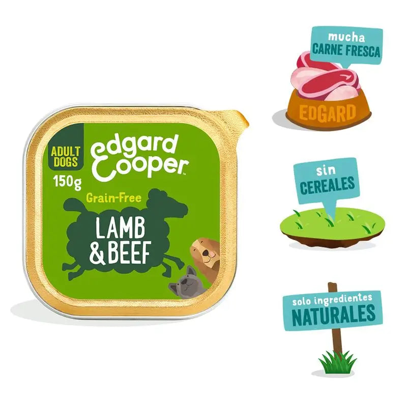 Edgard & Cooper Cibo umido per cani 11x150g Agnello e manzo