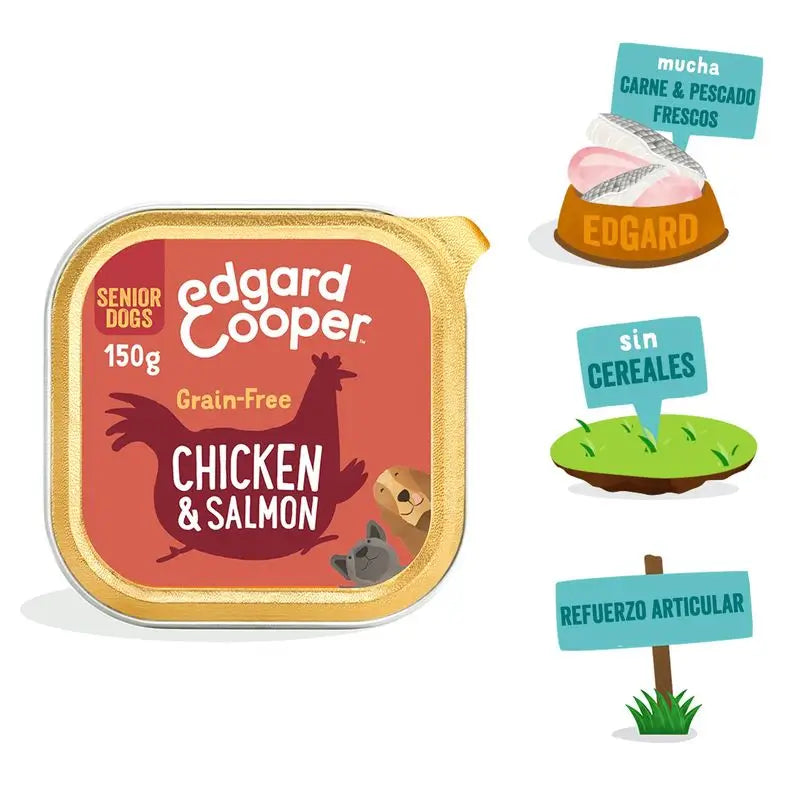Edgard & Cooper Cibo umido per cani 11x150g Pollo e Salmone