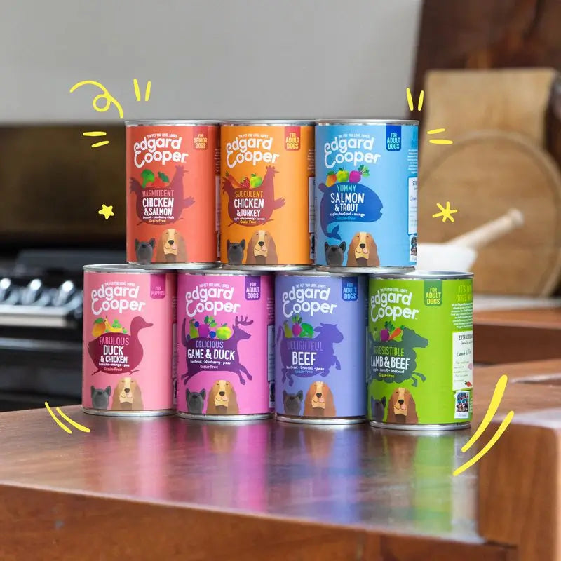 Edgard & Cooper Cibo umido per cani 6x400g Animali selvatici e anatra
