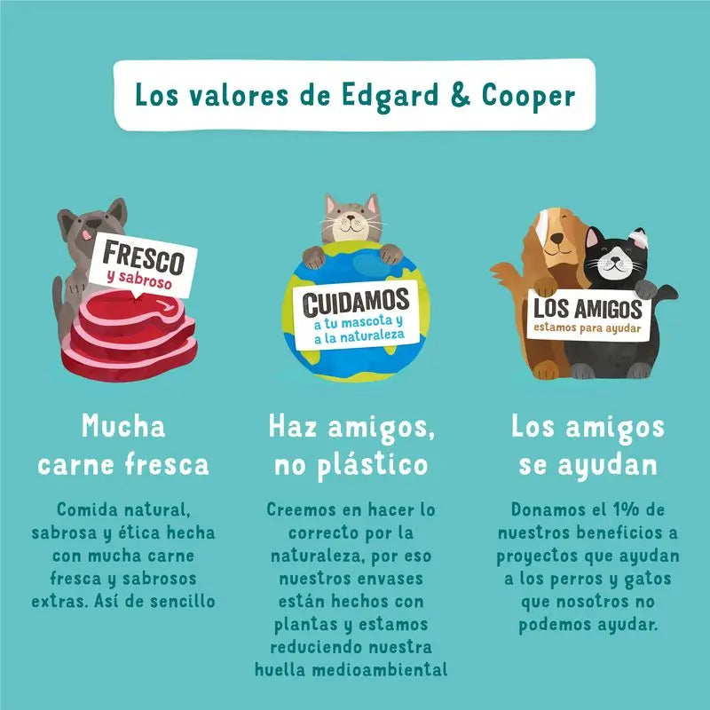 Edgard & Cooper Cibo umido per cani 6x400g Animali selvatici e anatra
