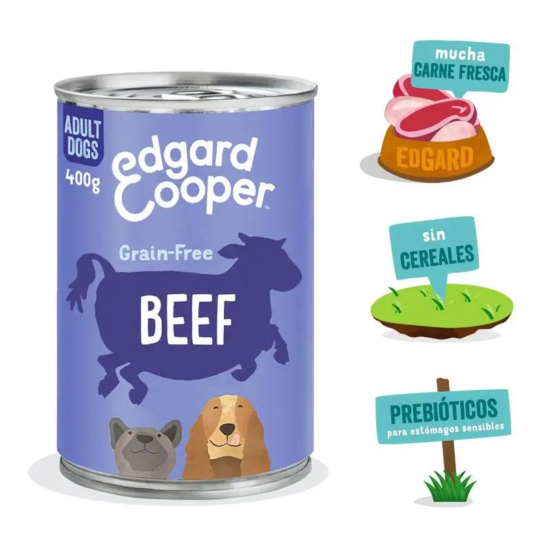 Edgard & Cooper Cibo umido per cani 6x400g Manzo e Vitello