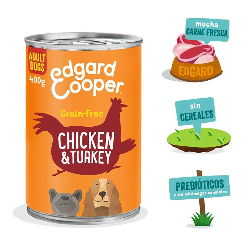Edgard & Cooper Cibo umido per cani 6x400g Pollo