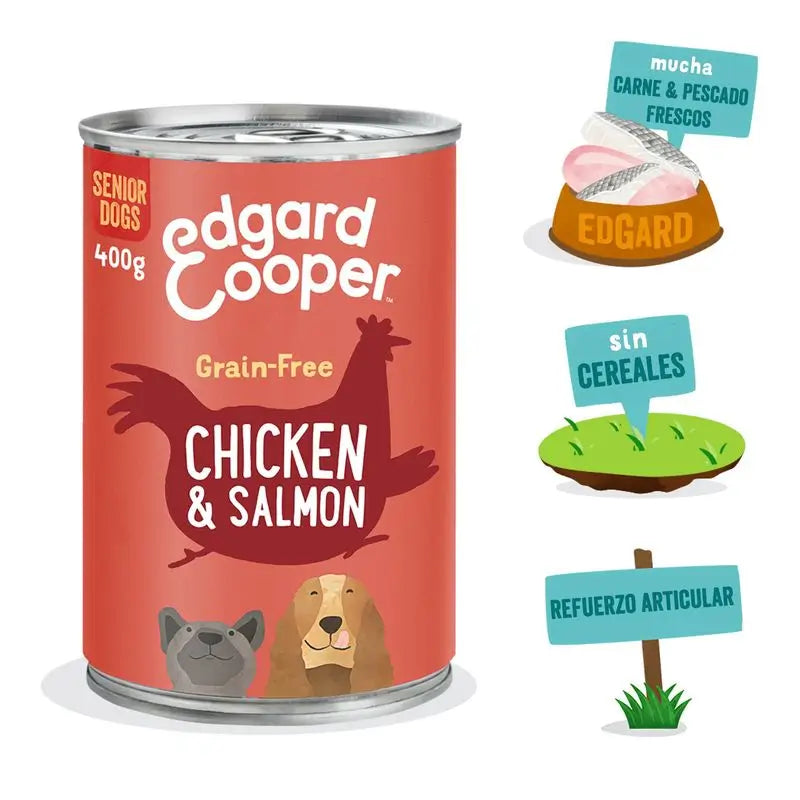 Edgard & Cooper Cibo umido per cani 6x400g Pollo e Salmone