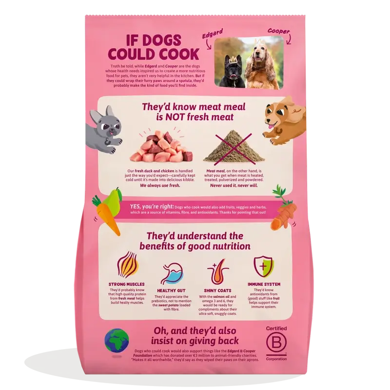 Edgard & Cooper Cibo medio per cuccioli con anatra fresca e pollo , 2,5 kg