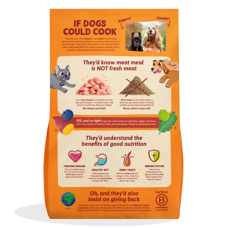 Edgard & Cooper per cani adulti di taglia grande con pollo fresco , 12 kg